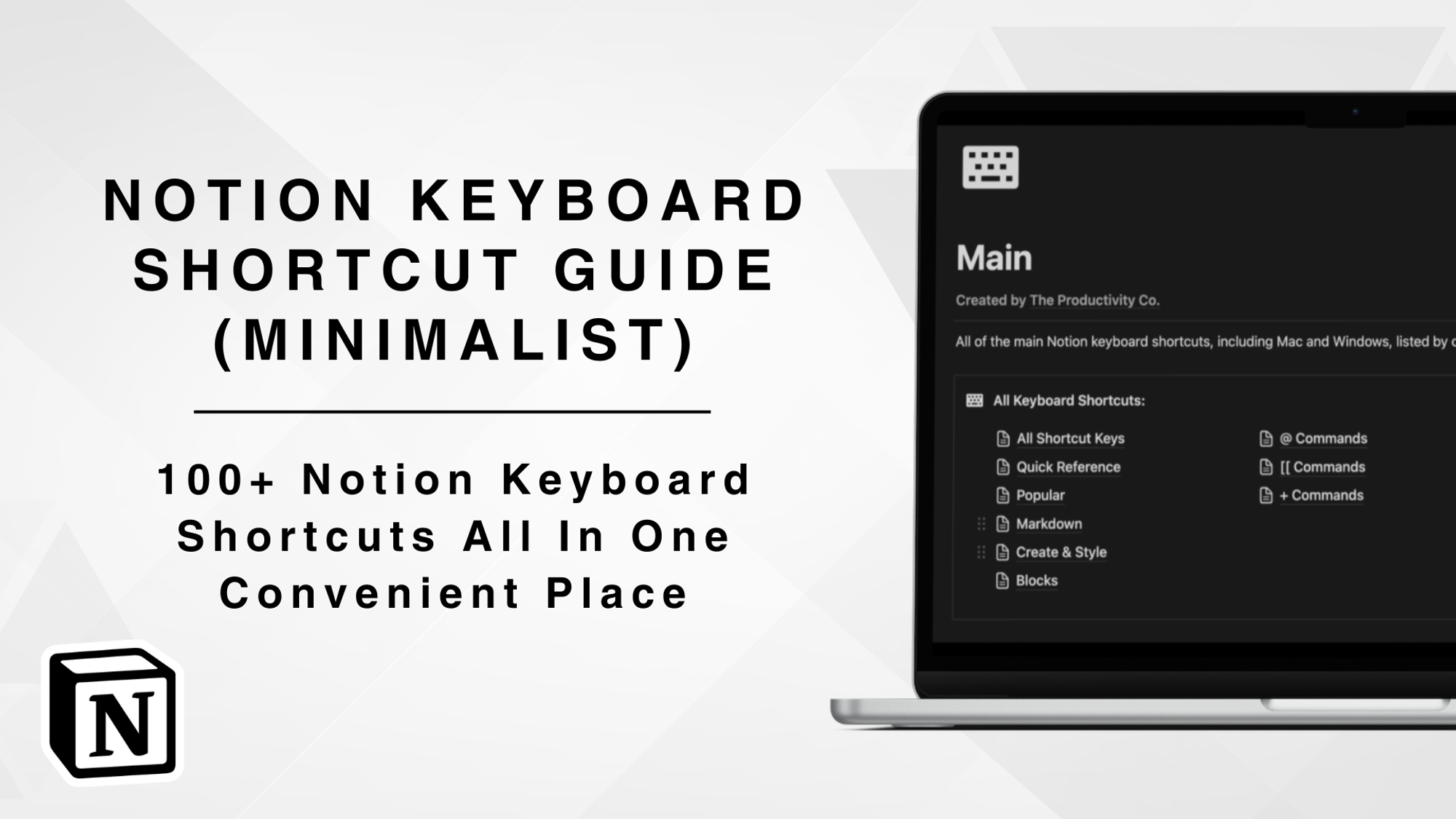 Notion Keyboard Shortcut Guide (Minimalist) - Gumroad Header - Rectangle - Dark.png